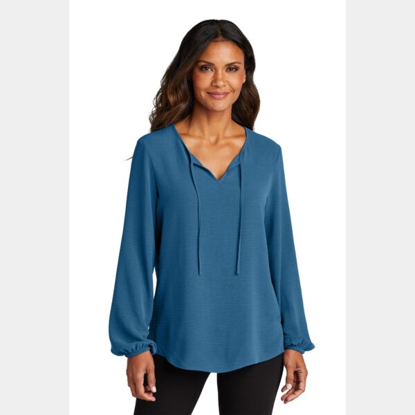 Women's Textured Crepe Blouse Thumbnail