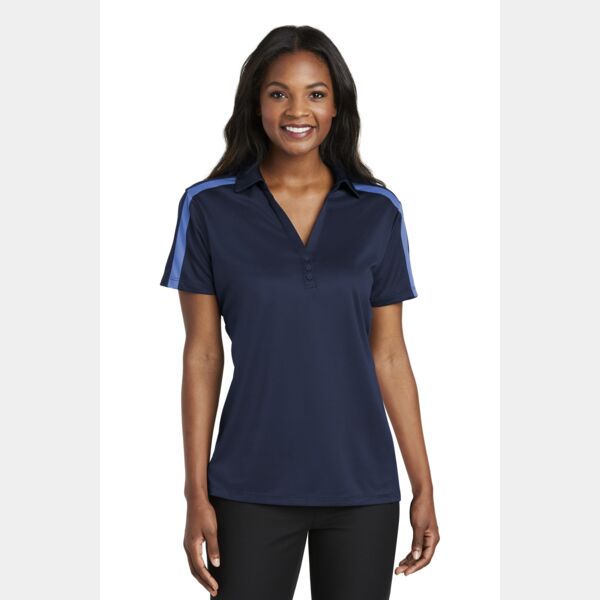Women's Silk Touch Performance Colorblock Stripe Polo Thumbnail
