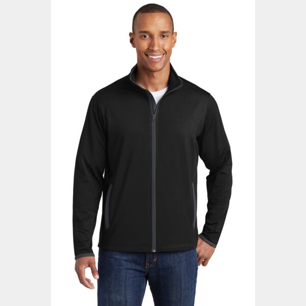 Sport Wick ® Stretch Contrast Full Zip Jacket Thumbnail