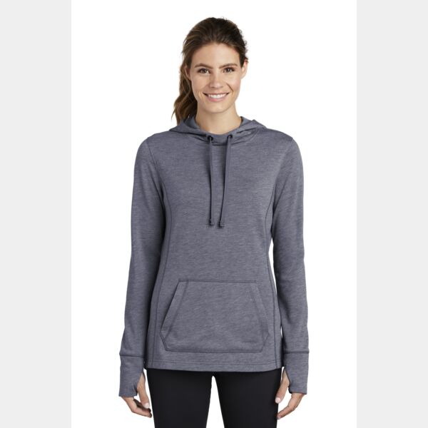 Women's PosiCharge ® Tri Blend Wicking Fleece Hooded Pullover Thumbnail