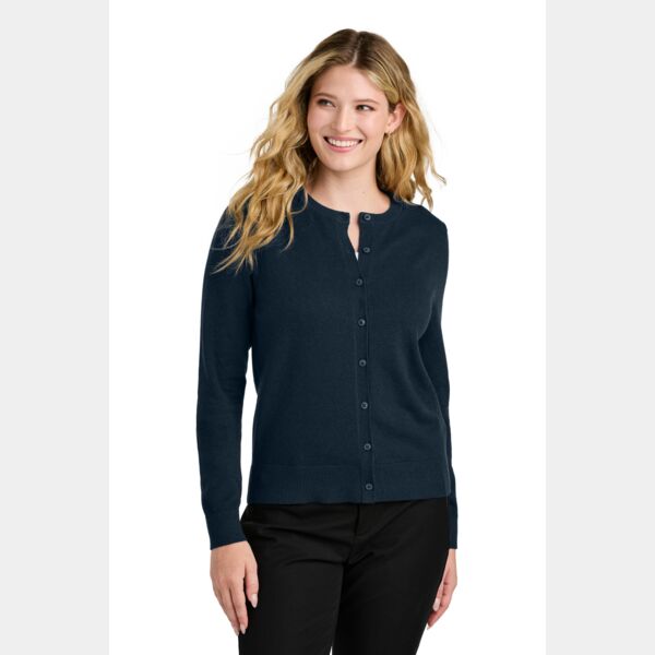 Women's Easy Care Crewneck Cardigan Sweater Thumbnail